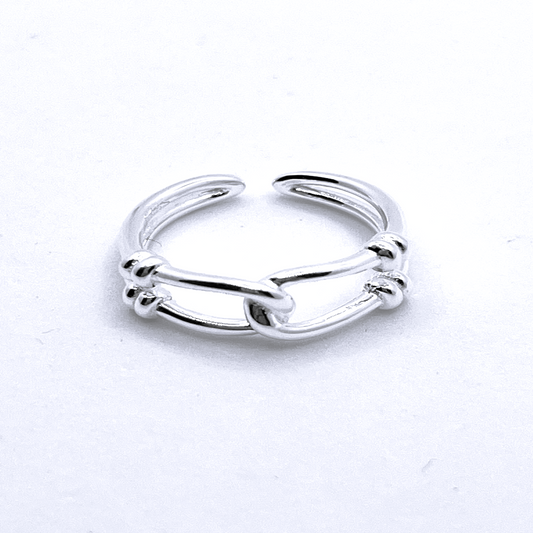 Poema - Adjustable ring (silver)